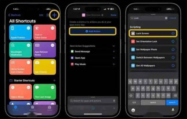 绩溪苹果14锁屏维修店分享iPhone14升级iOS16.4后如何创建锁屏快捷方式 